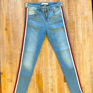 ZARA skinny jeans with pinstripes